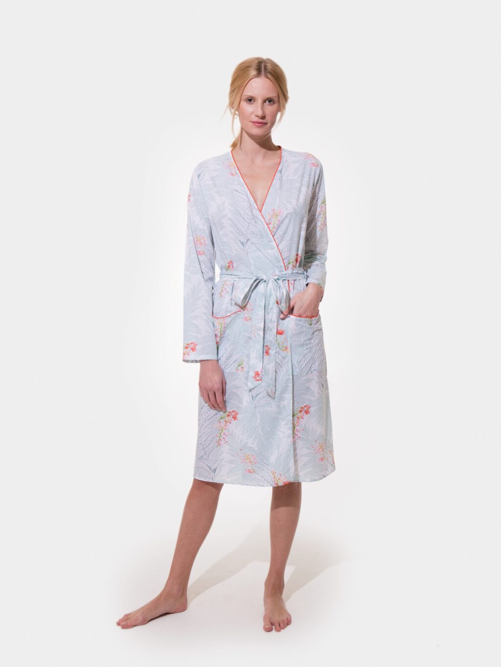 Women's Short Nightgown (Woven) Aqua