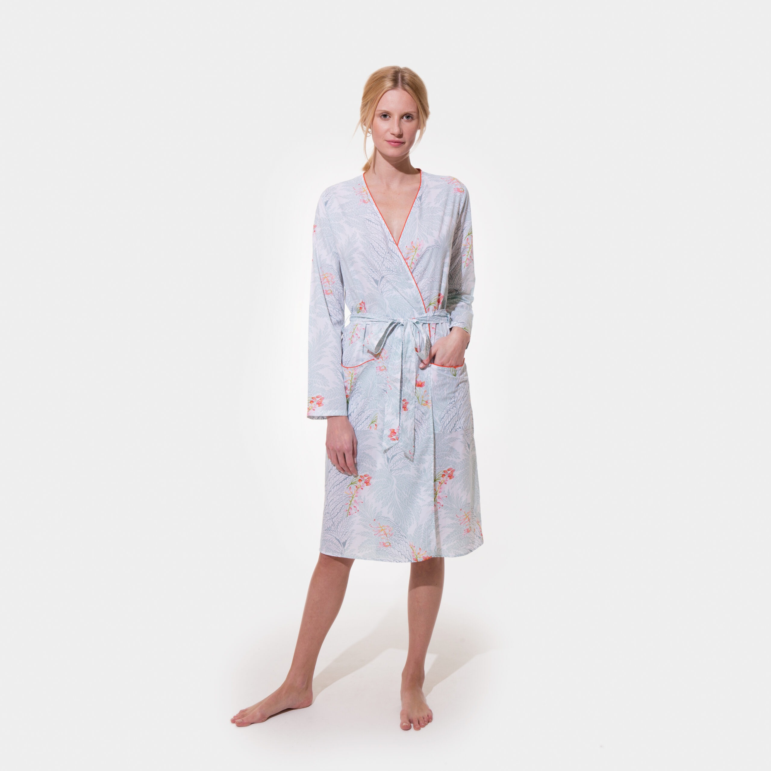 Women's Short Nightgown (Woven) Aqua