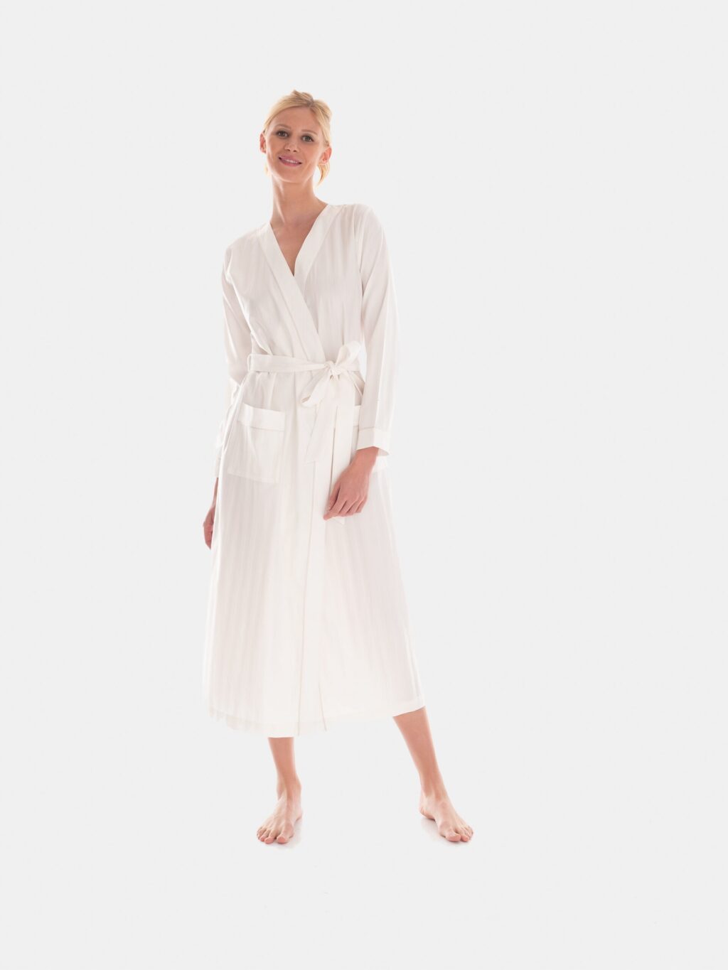 Peignoir Women's Long Robe Cream