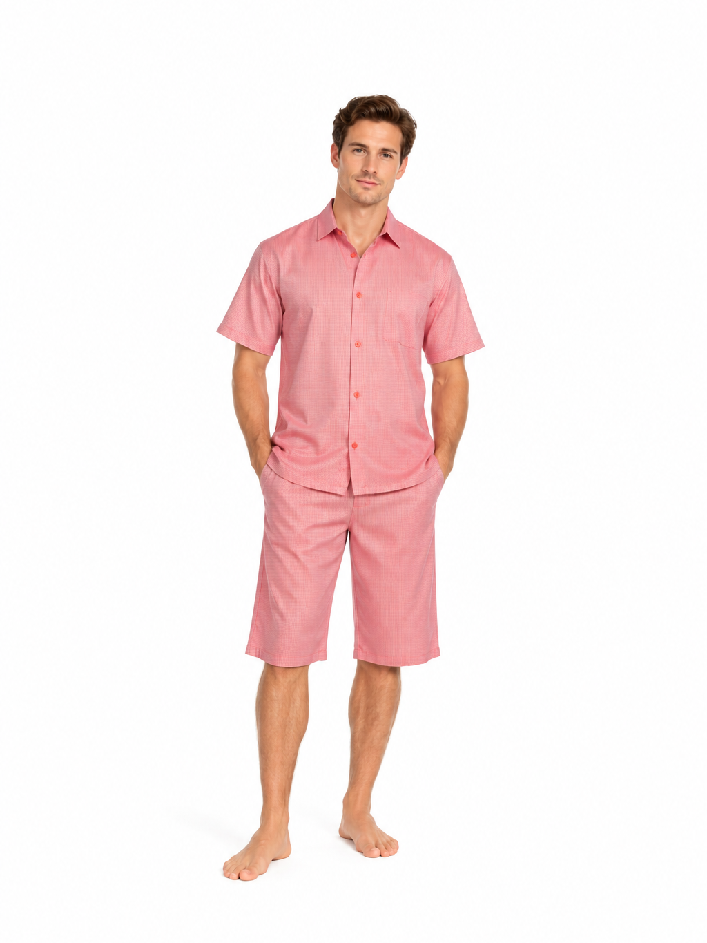 Mens Short Pyjamas Red