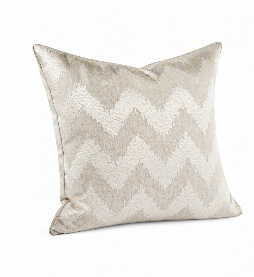 Zigzag White Cushion Cover