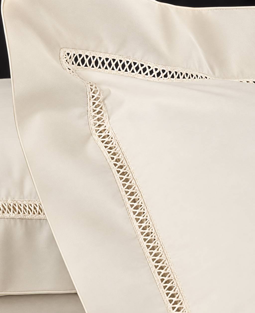 Etoile ecru continental pillow case