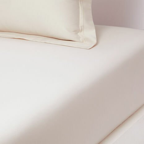 Triomphe Ecru double bed fitted sheet
