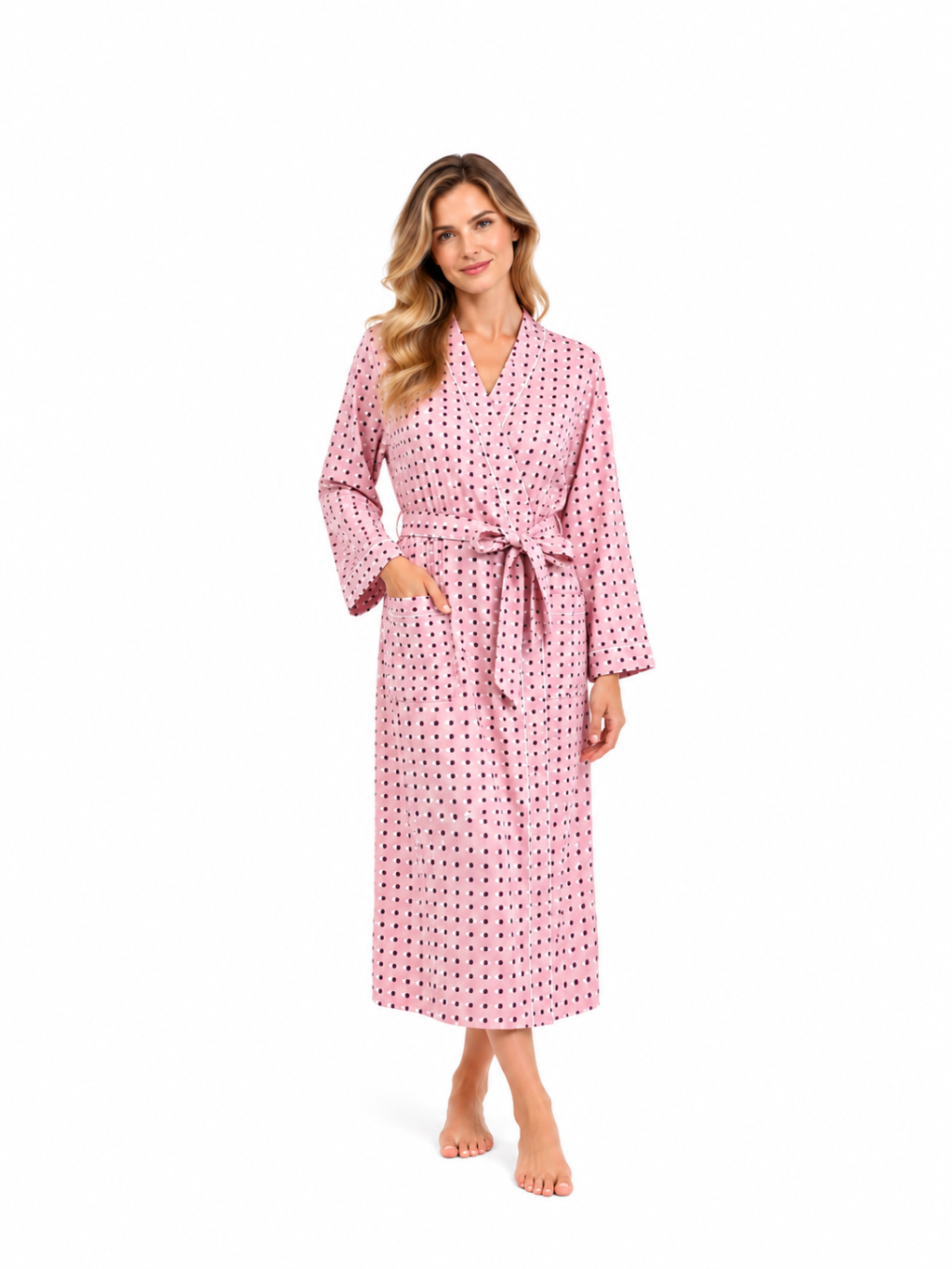 Womans Rose tea long robe