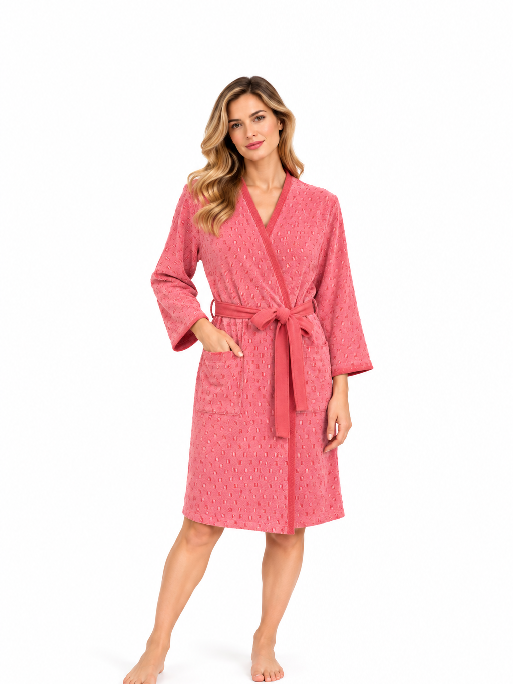 Olivier Desforges womans short toweling robe