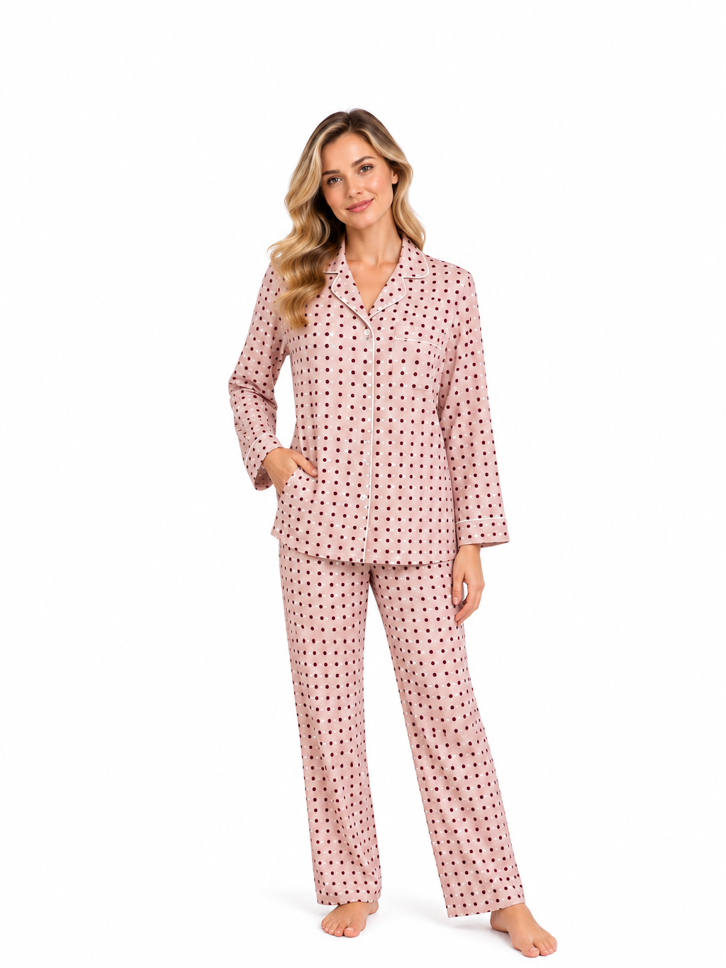 Womans Rose tea pyjamas